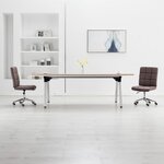 vidaXL Chaises à manger lot de 2 taupe tissu