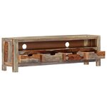 vidaXL Meuble TV Bois massif 130x30x40 cm