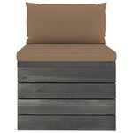 vidaXL Salon palette de jardin 5 Pièces avec coussins Bois de pin massif