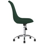 vidaXL Chaises pivotantes à manger lot de 2 vert foncé tissu