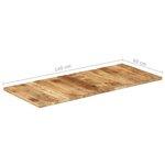 vidaXL Dessus de table bois de manguier solide 25-27 mm 140x60 cm