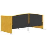 vidaXL Lit avec matelas et éclairage USB Jaune Velours 90x200 cm