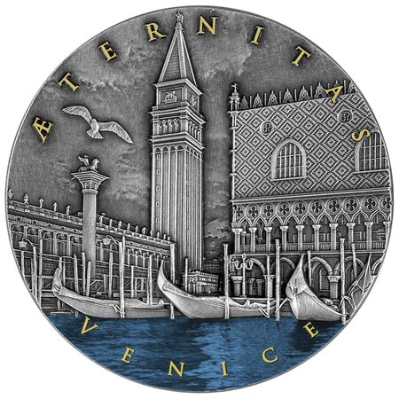 Pièce de monnaie en Argent 5 Dollars g 62.2 (2 oz) Millésime 2022 VENICE