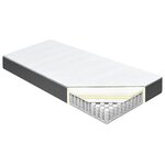 vidaXL Sommier tapissier Gris foncé Tissu 200x200 cm