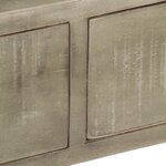 vidaXL Table console Bois de manguier Gris avec laiton 110x35x76 cm