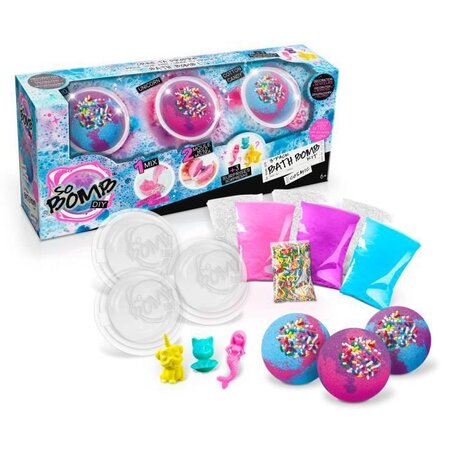 SO DIY So Bomb Lot de 3 Bath Bomb - Fabrique tes bombes de bain effervescentes ! - BBD 003 - 6 ans et +