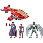 Marvel spider-man - jet araignée - figurines 15 cm spider-man - marvel's vulture - doctor strange - 4 projectiles - des 4 ans