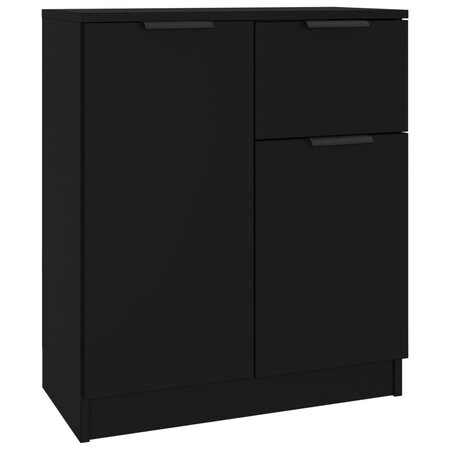 vidaXL Buffet noir 60x30x70 cm bois d'ingénierie