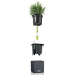 Lechuza jardinière de table cube color 16 all-in-one blanc