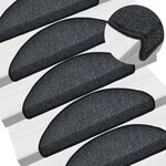 vidaXL Tapis d'escalier 15 Pièces Anthracite 65x24x4 cm