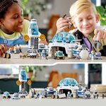 Lego 60350 city la base de recherche lunaire  module lunaire  jouets des 7 ans  avec 6 minifigures d'astronautes