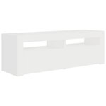 vidaXL Meuble TV avec lumières LED blanc 120x35x40 cm