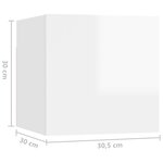 vidaXL Ensemble de meuble TV 8 Pièces Blanc brillant Aggloméré