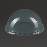 Couvercles écologiques s compostables avec trou - pour gobelets gh014 et gh015 - vegware - acide polyactique (pla)