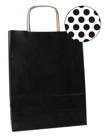 Paq 50 Sacs 25X11X31 Kraft Noir