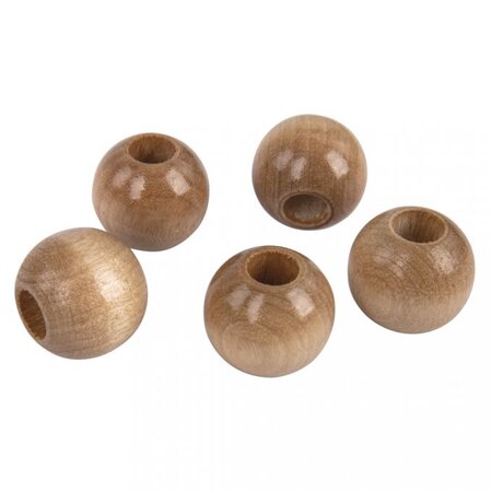 Perles en bois pour macramé 2 5 cm Grand trou 1cm 25 pièces