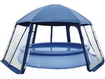 Abri de piscine/spa en polyester 3 portes 5 x 3.9 x 2.5 m