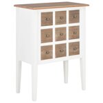 vidaXL Buffet Blanc 54 x 30 x 80 cm Bois massif