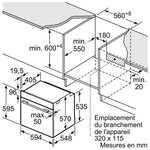 Bosch hba573ba0 - four électrique encastrable - air pulsé 3d+ - 71l - pyrolyse - a - noir