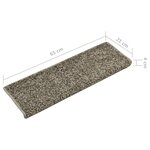 vidaXL Tapis d'escalier 10 Pièces 65x21x4 cm Gris