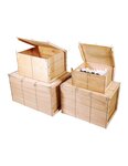 (lot  6 caisses) caisse bois contreplaqué mussy® - paquet de 6 545 x 390 x 390mm
