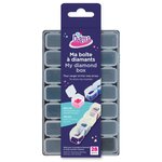 Boîte de rangement DIAM'S pour strass et diamants - 28 emplacements