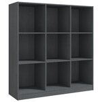 vidaXL Bibliothèque/Séparateur de pièce Gris 104x33 5x110cm Pin massif