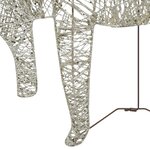 vidaXL Décoration de Noël Rennes avec traîneau 60 LED Extérieur Doré
