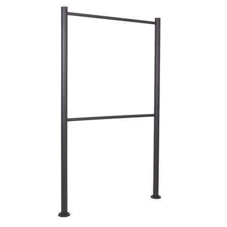 Support pour 6 boîte aux lettres acier anthracite matériel de montage