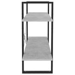 vidaXL Bibliothèque à 2 niveaux Gris béton 100x30x70 cm Aggloméré