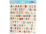 102 Autocollants - Alphabet & Chiffres - Couleurs naturelles