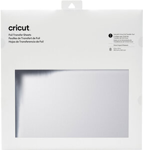 Cricut : Feuilles Transfert Foil Argenté 30 5 cm 8 pièces