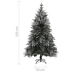 vidaXL Sapin de Noël artificiel LED et flocons de neige 210 cm PVC PE