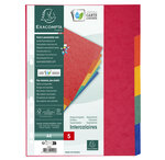 Intercalaires Carte Lustrée 225g 5 Positions - A4 - Blanc - X 25 - Exacompta