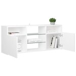 vidaXL Meuble TV avec lumières LED blanc 120x30x50 cm