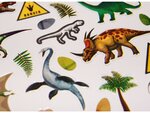 Autocollants - Dinosaures - Finitions argentées