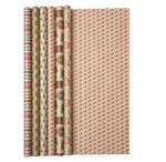 Lot 60 de rouleaux de papier nature 2x0 7m assortiment de noël clairefontaine