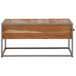 vidaXL Table basse 75 x 75 x 35 cm Bois solide d'acacia