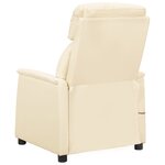 vidaXL Fauteuil de massage Crème Similicuir