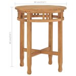 vidaXL Ensemble de salle à manger de jardin 3 Pièces Bois de teck solide