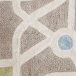 Tapis de jeu enfant lavable en coton - circuit voiture - 120 x 170 cm
