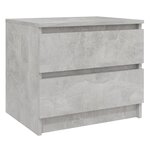 vidaXL Tables de chevet 2 Pièces Gris béton 50x39x43 5 cm Aggloméré