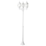 BRILLIANT - ISTRIA Lampadaire extérieur - coloris blanc - aluminium/verre E27 3x60W