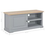 vidaXL Meuble TV Gris 90 x 30 x 40 cm Bois