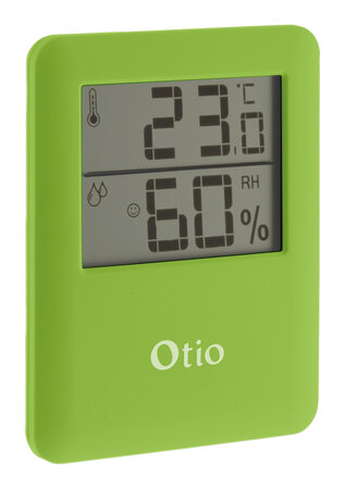 Thermomètre hygromètre digital intérieur vert - otio