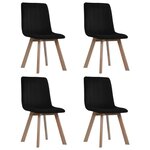 vidaXL Chaises à manger lot de 4 noir velours