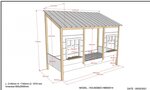 Lit Cabane avec Toiture Blanche 90 X 200 CM sans sommier