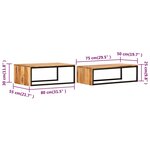 vidaXL Tables gigognes 2 Pièces Bois solide