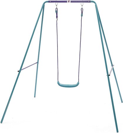 balançoire simple en métal - bleu