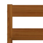 vidaXL Cadre de lit Marron miel Bois de pin massif 100 x 200 cm